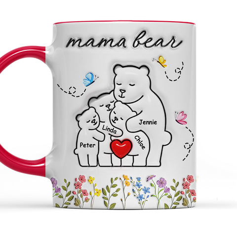 Mama Bear New Style - Personalized 3D Accent Mug