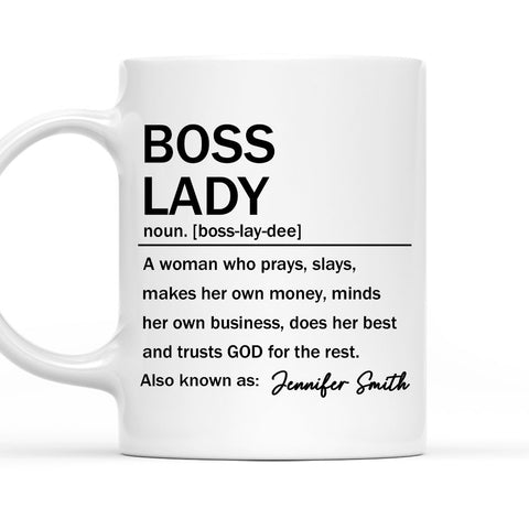 Boss Lady Definition - Personalized Coffee Mug