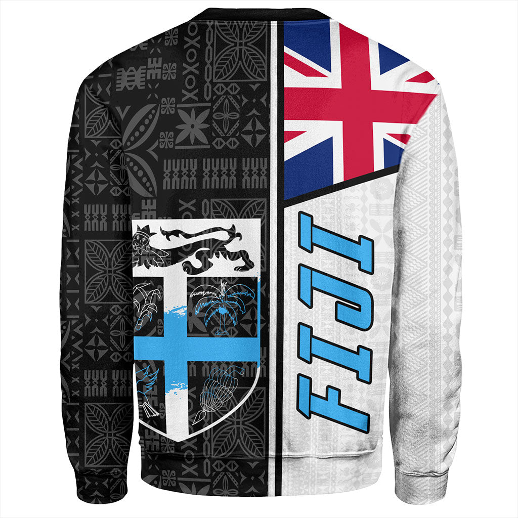 Fiji Sweatshirt Flag Pattern Bula Concept
