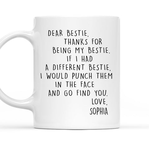 Thank For Being My Bestie - Personalized Coffee Mug