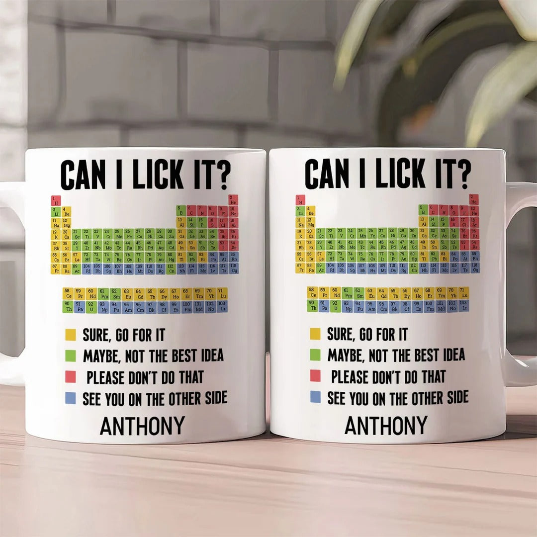 Can I Lick It - Personalized Ceramic Coffee Mug