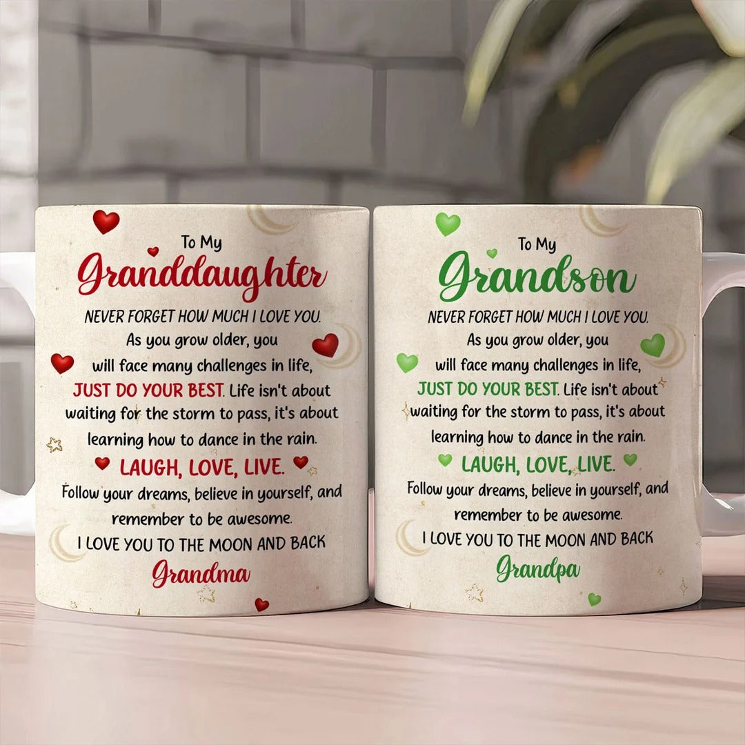 I Love You To The Moon And Back - Personalized Ceramic Coffee Mug