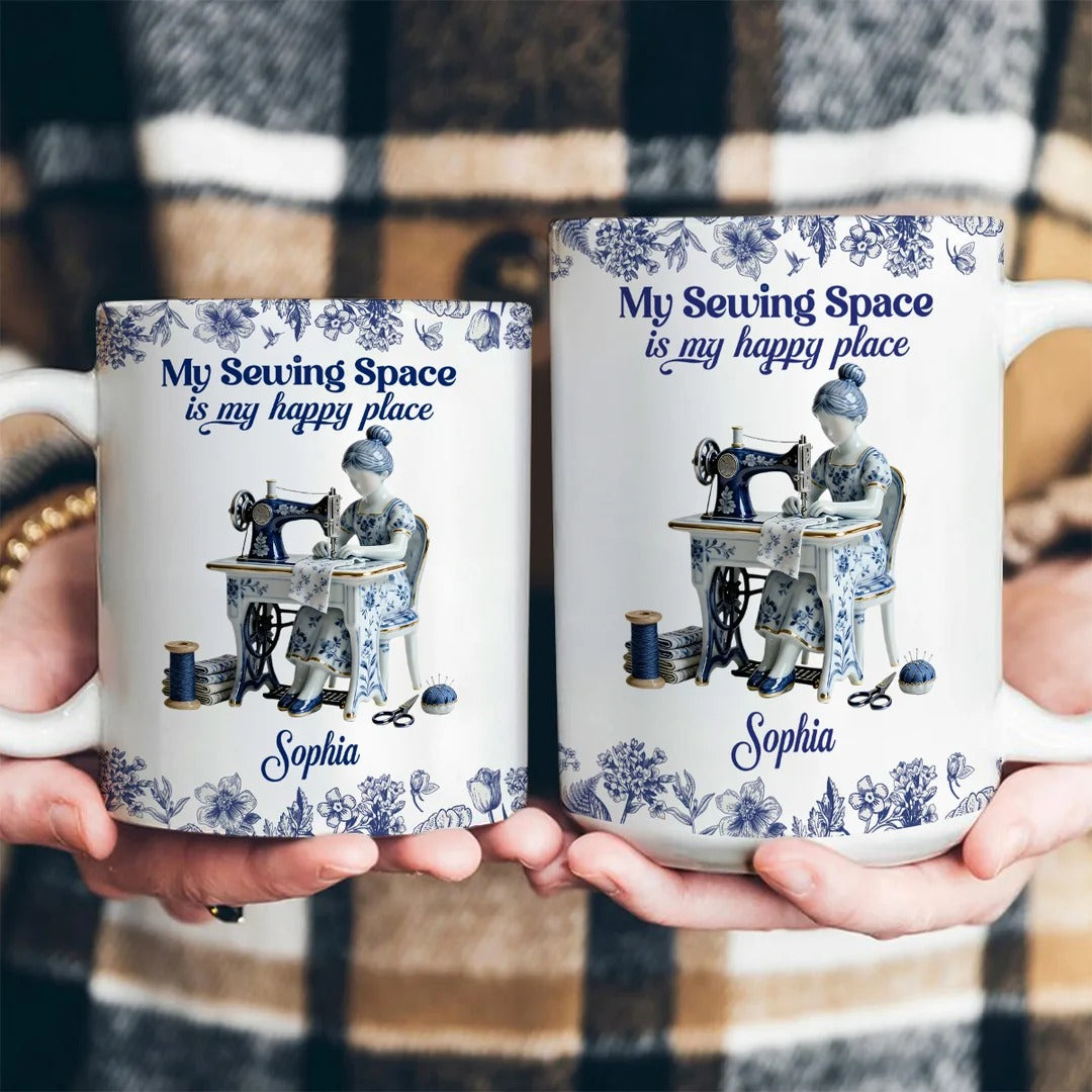 Love Sewing - Personalized Ceramic Coffee Mug