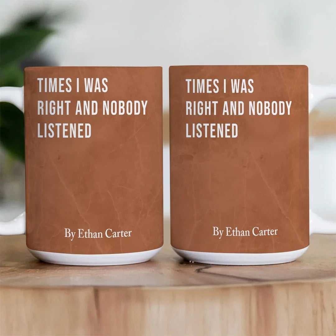 Funny Sarcastic Notebook Coworker Gag Gifts - Personalized Ceramic Coffee Mug