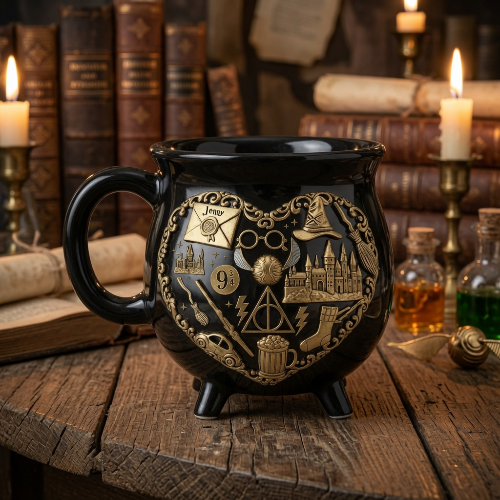 HaPo Just Loves Magic - Personalized Cauldron Mug - Halloween Gift For Movie Fans