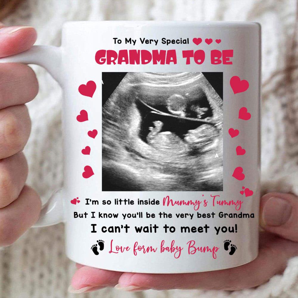 Grandma I Know You’ll Be The Very Best Grandma Mug - Personalized Sonogram Photo Mug