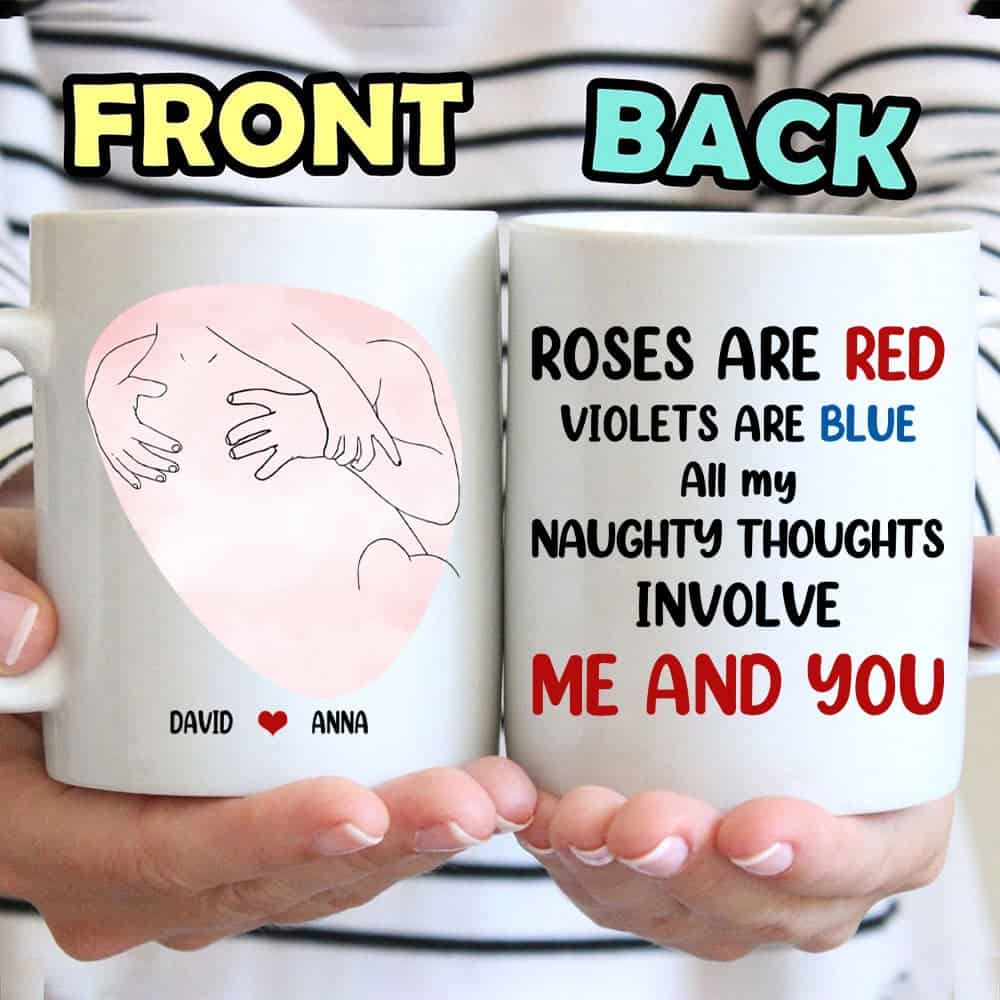 All My Naughty Thoughts Involve Me And You Custom Mug - Personalized Coffee Mug - Gift For Couple