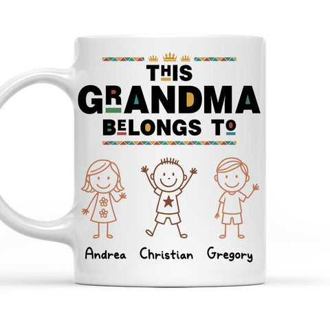 This Grandma Belongs To Us- Personalized Coffee Mug