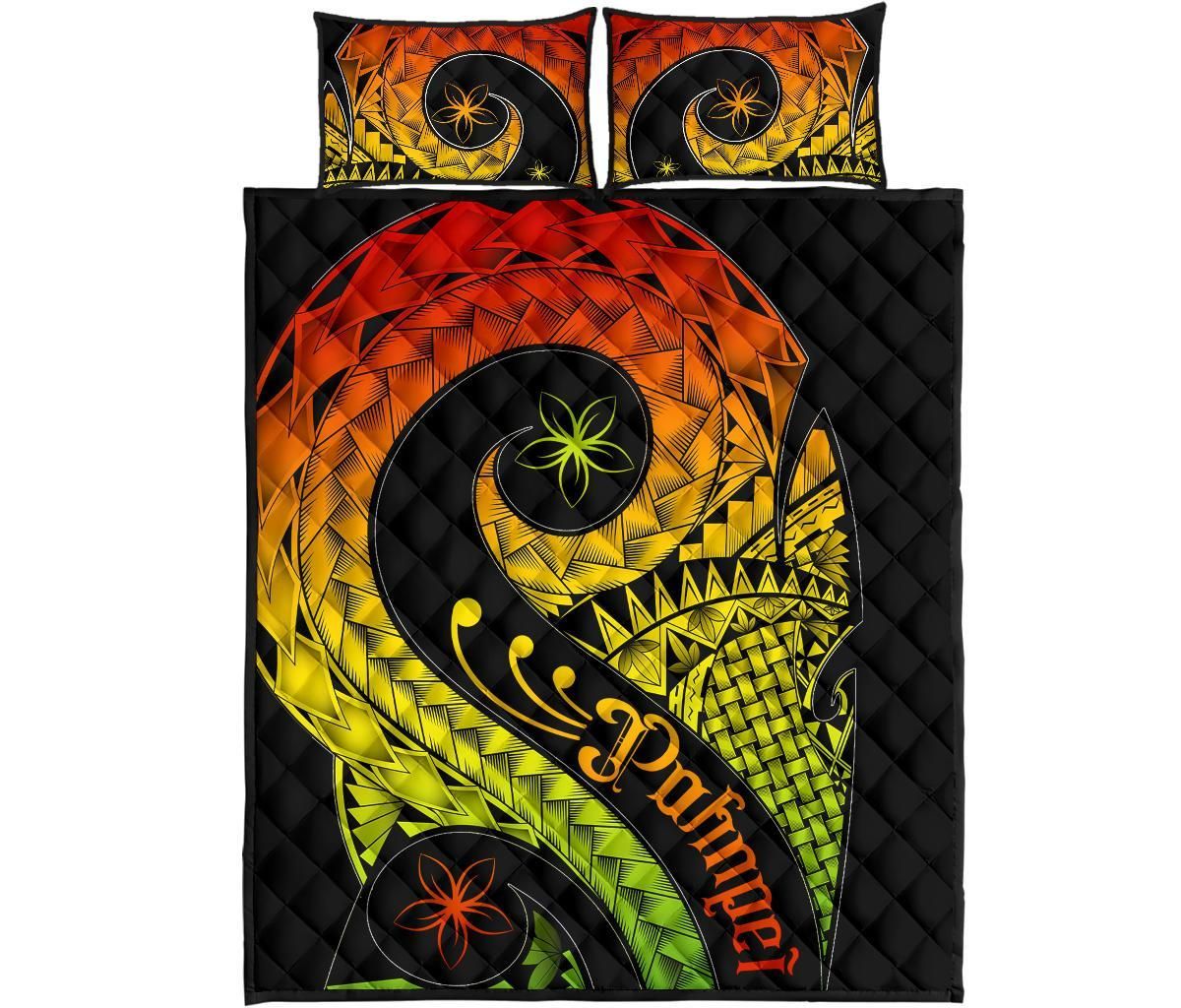 Pohnpei Quilt Bed Set - Polynesian Decorative Patterns