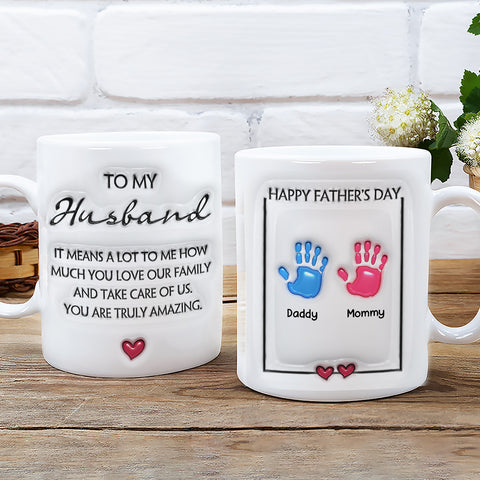 To My Husband Thanks For Take Care Of Us - Personalized Coffee Mug