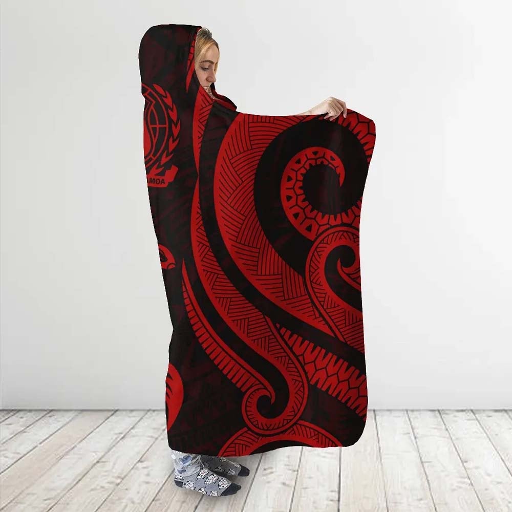 Samoa Hooded Blanket - Red Tentacle Turtle