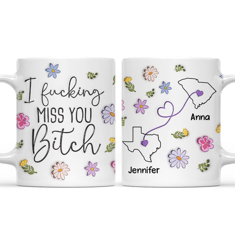I Miss You Bestie - Personalized 3D Mug