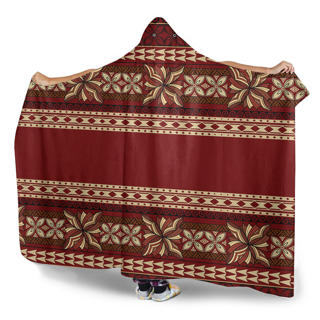 Samoa Hooded Blanket Siapo Pattern Design