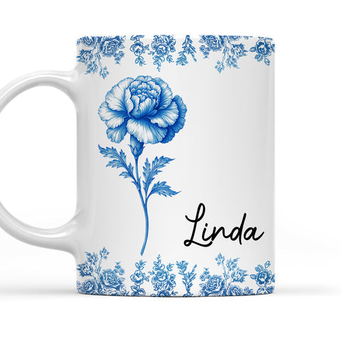Friends Are Flowers That Never Fade Toile - Personalized Coffee Mug