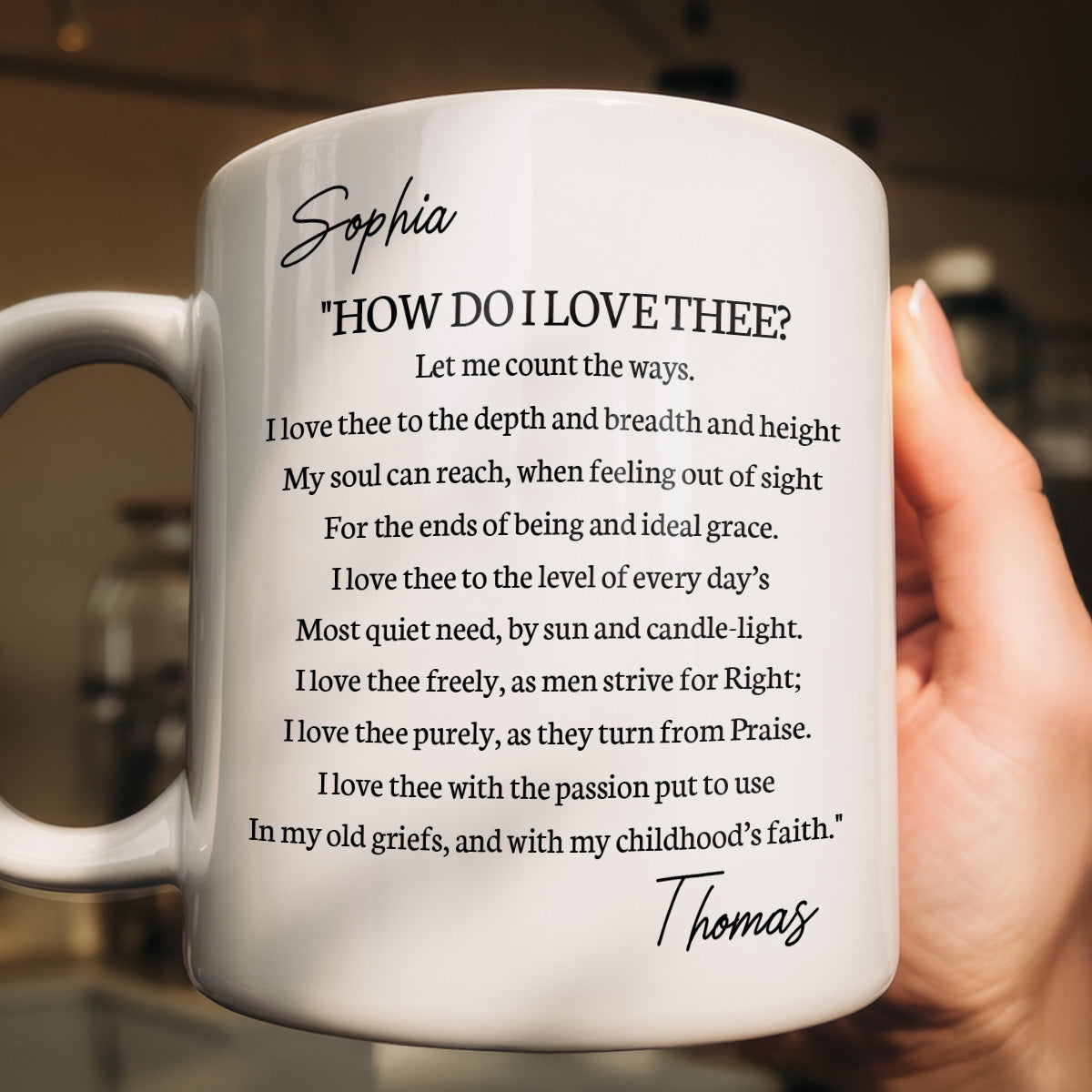 How Do I Love Thee? - Personalized Ceramic Coffee Mug
