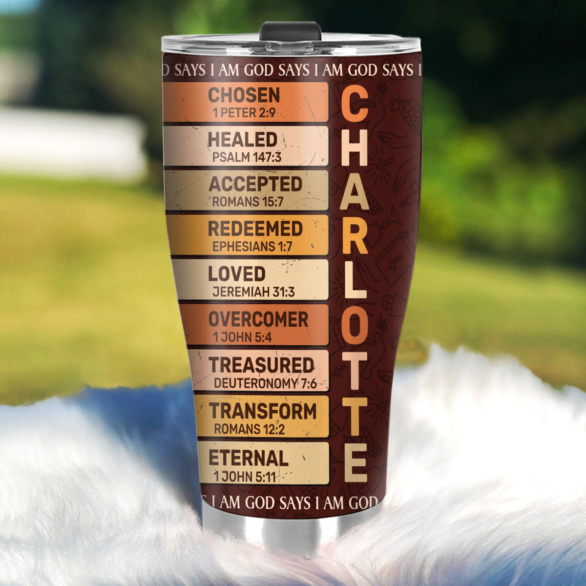 God Says I Am - Personalized Tumbler Cup