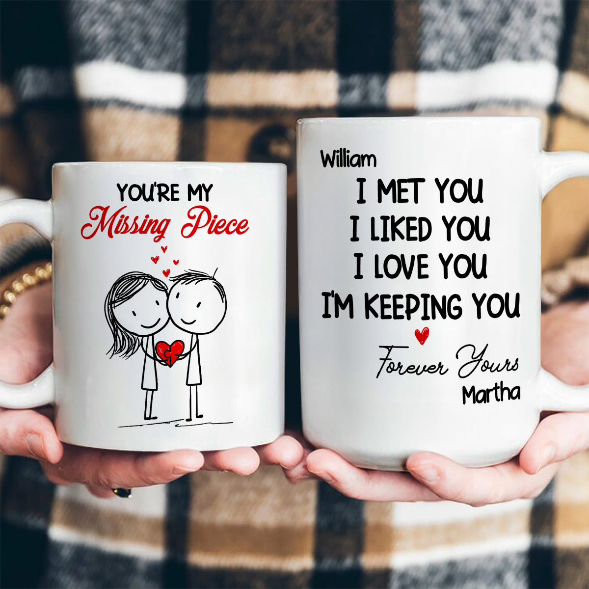 You're My Missing Piece - Personalized Ceramic Coffee Mug