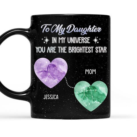 To My Daughter You Are The Brightest Star - Personalized Coffee Mug
