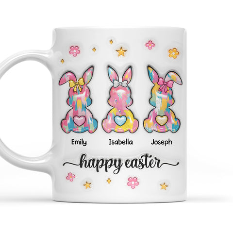 Bunny Love Happy Easter - Personalized 3D Mug
