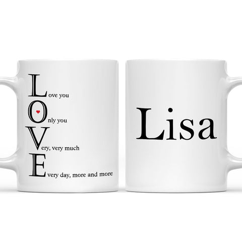 Love Meaning - Personalized Coffee Mug