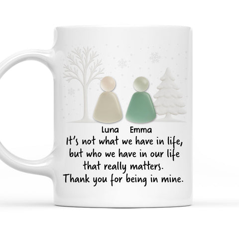 it's Not What We Have In Life Thank You For Being In Mine Mug - Personalized Coffee Mug