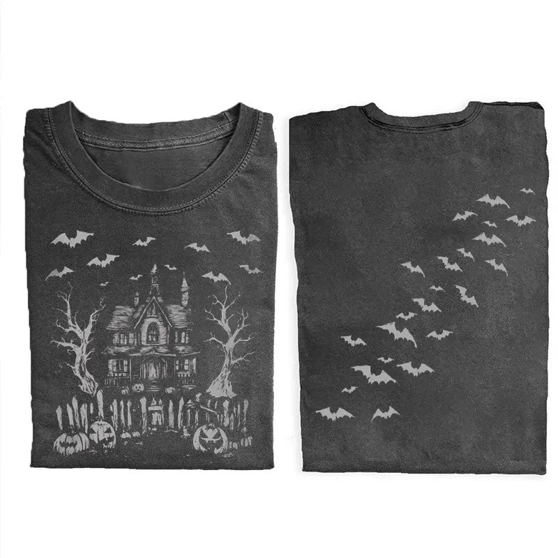 Vintage Haunted House - Halloween Shirt