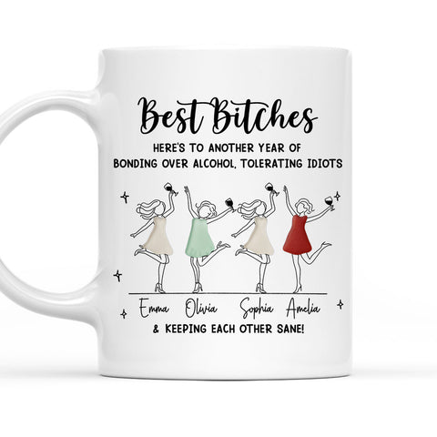 Best Bestie Another Year Of Bonding Over Alcohol Keeping Each Other Mug - Personalized Coffee Mug
