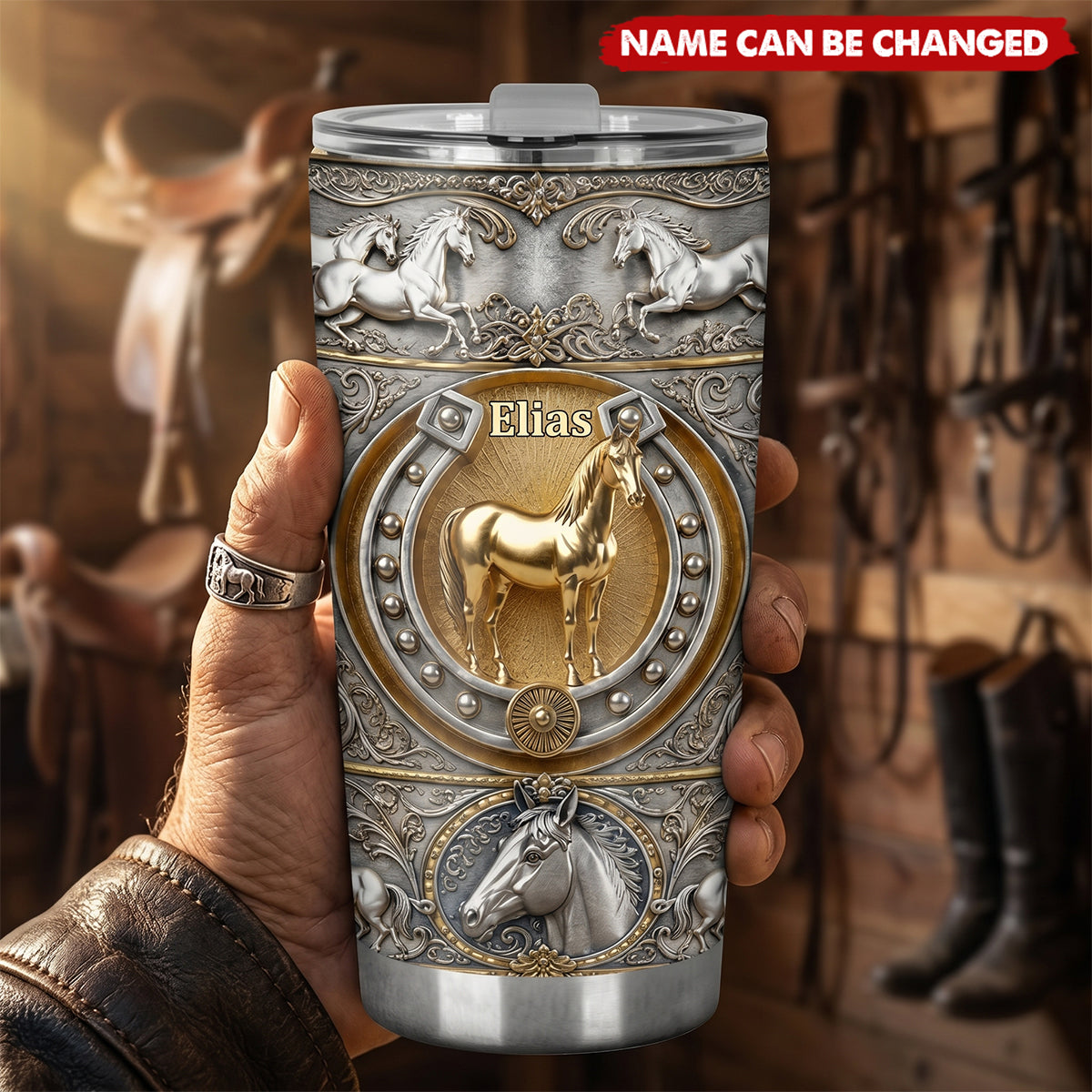 Love Horses - Personalized Tumbler Cup