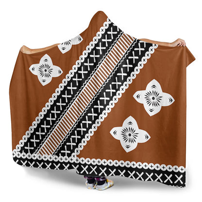 Fiji Hooded Blanket Tapa Clothes