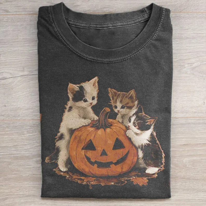Vintage 90s Cat Halloween - Halloween Shirt
