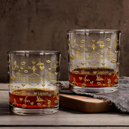 I Fcking Love You - Gift For You And Couples - Personalized Whiskey Glass