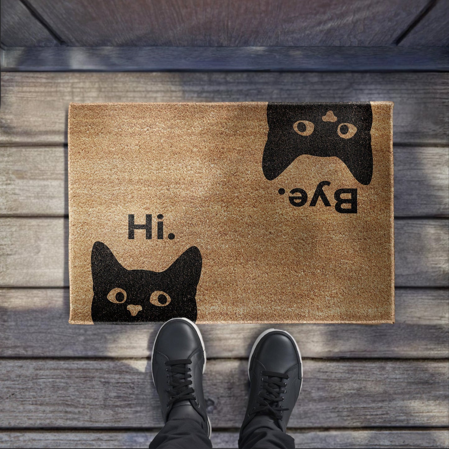 Hi Bye - Personalized Doormat - Gift For Pet Lovers