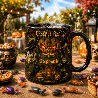 Creep It Real - Personalized 3D Accent Mug - Gift For Halloween
