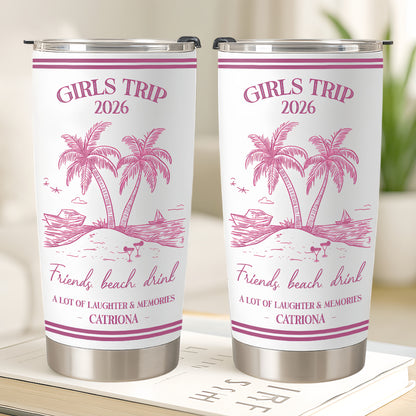 Girls Trip Summer Time - Personalized Tumbler Cup, Girls Trip Gifts