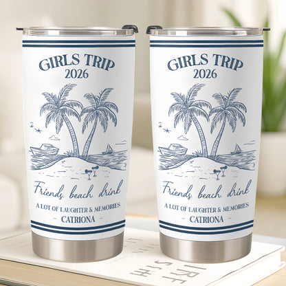 Girls Trip Summer Time - Personalized Tumbler Cup, Girls Trip Gifts