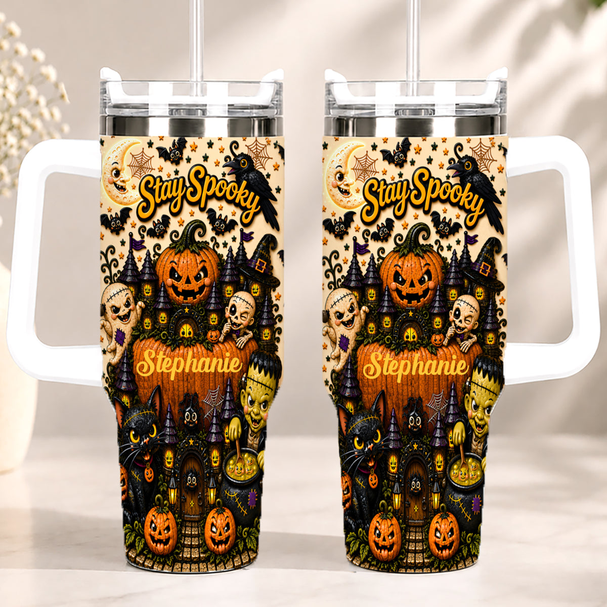 Stay Spooky - Personalized Halloween Accent Mug - Halloween Gifts For Kids, Family Members, Friends