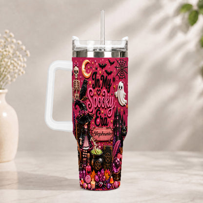 In My Spooky Era - Personalized Pink Halloween 40oz Tumbler With Straw