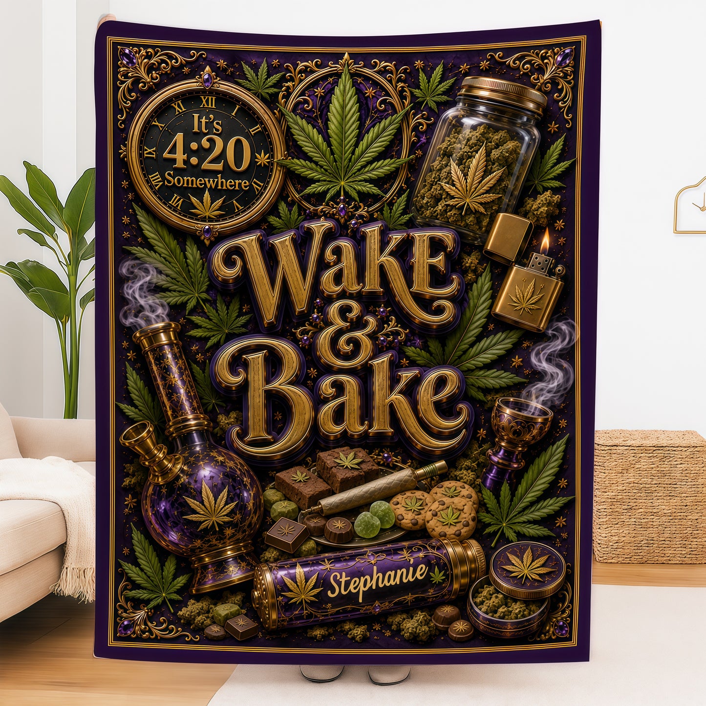 Wake & Bake - Personalized Blanket