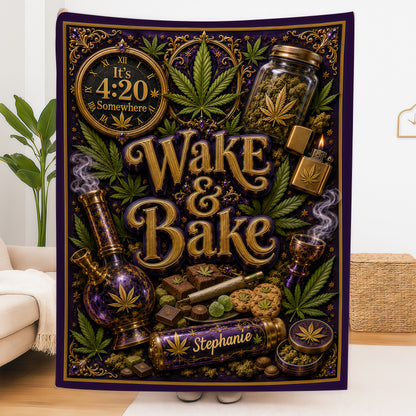 Wake & Bake - Personalized Blanket