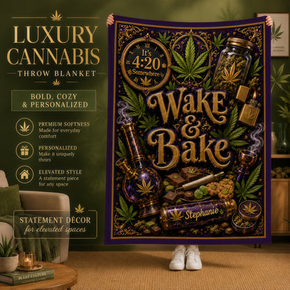 Wake & Bake - Personalized Blanket