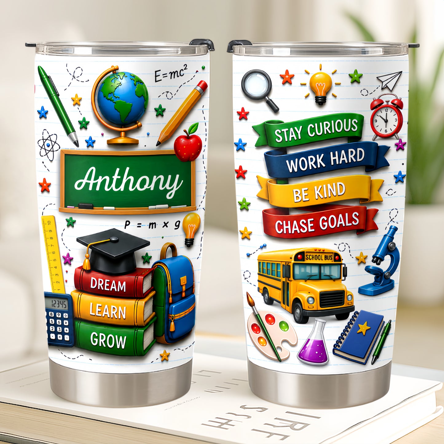 Dream Learn Grow - Personalized Tumbler Cup