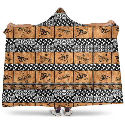 Tonga Hooded Blanket Tapa Pattern