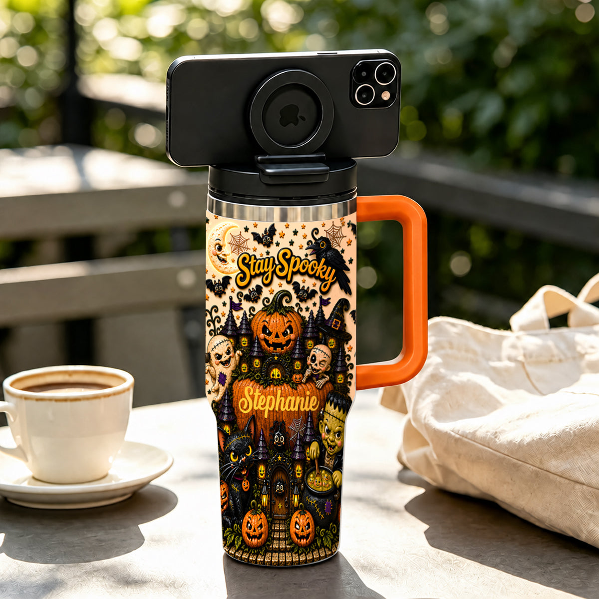 Stay Spooky - Personalized Halloween Accent Mug - Halloween Gifts For Kids, Family Members, Friends