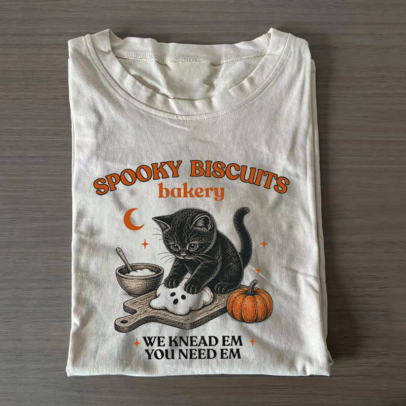 Kitty Biscuits Spooky Season Halloween Fall - Halloween Shirt