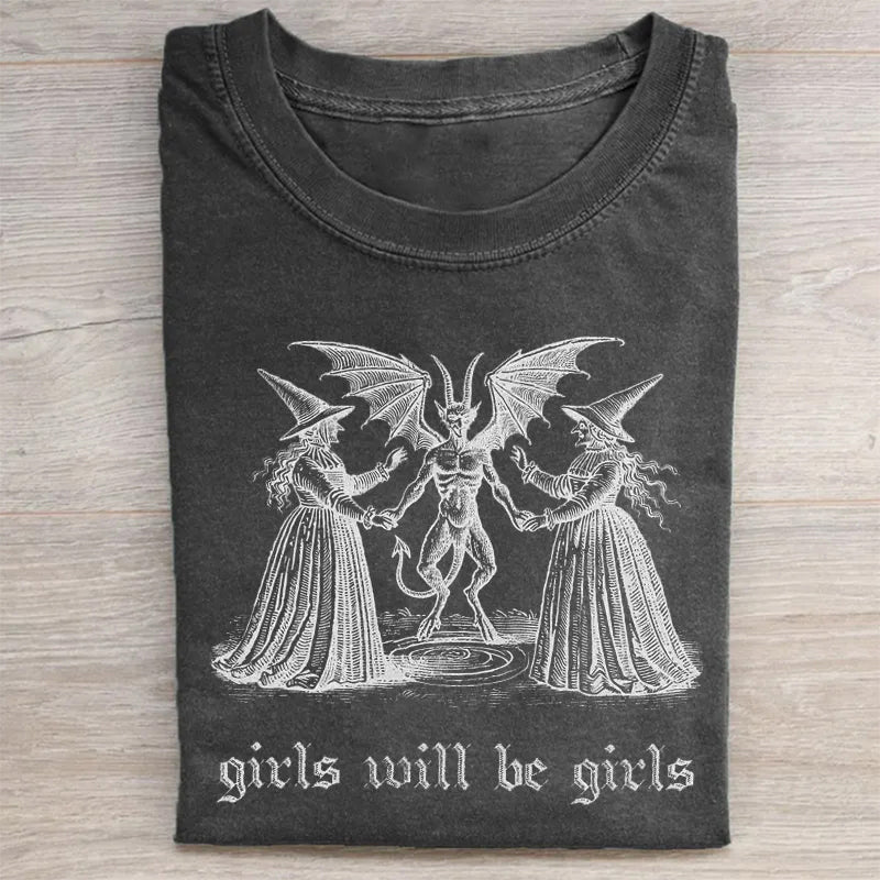 Girls Will Be Girls Witch - Halloween Shirt