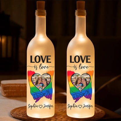 Rainbow Love - Personalized Bottle Lamp