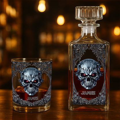 Cool Skull - Personalized Whiskey glass