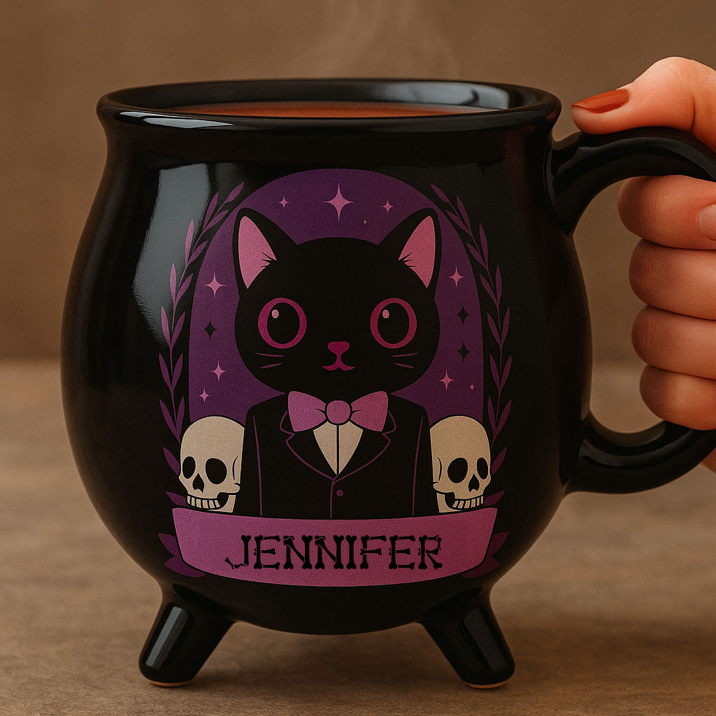 Cute And Spooky - Gift For You, Friend, Your Favourite Witch - Personalized Cauldron Coffee Mug