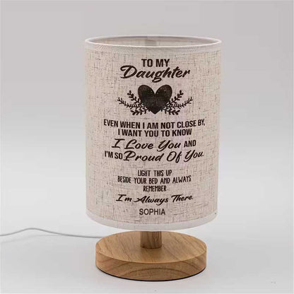 To My Daughter, I Am Always There -  Personalized Fabric Lamp