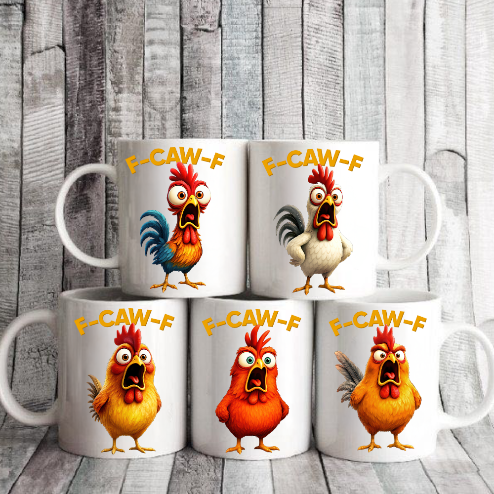 F-Caw-F Crow Joke - Funny Mug - Gift For Family Members, Coworkers, Friends - Personalized Mug